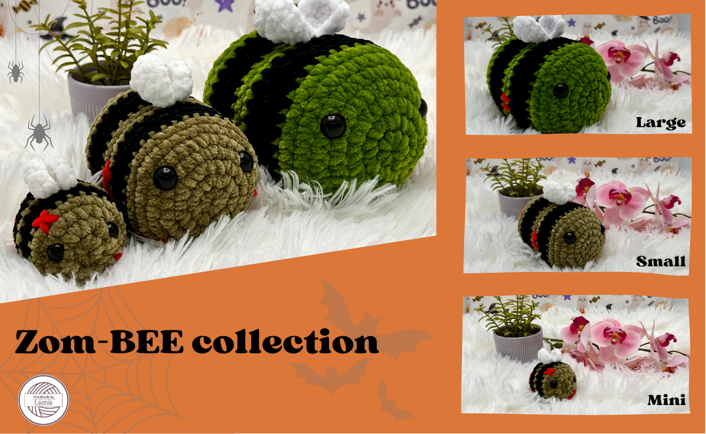 Zom-BEE (Large & small) (Halloween collectie) - Haakpatroon