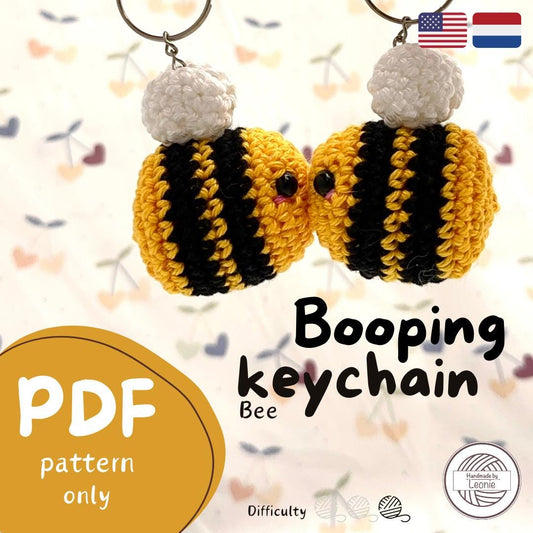 Booping bij (Booping sleutelhanger collectie) - Haakpatroon